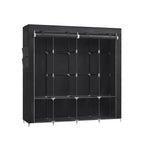 LINEN CUPBORD - Tyggarderob - 45 x 170 x 167 cm - med hyllor - svart