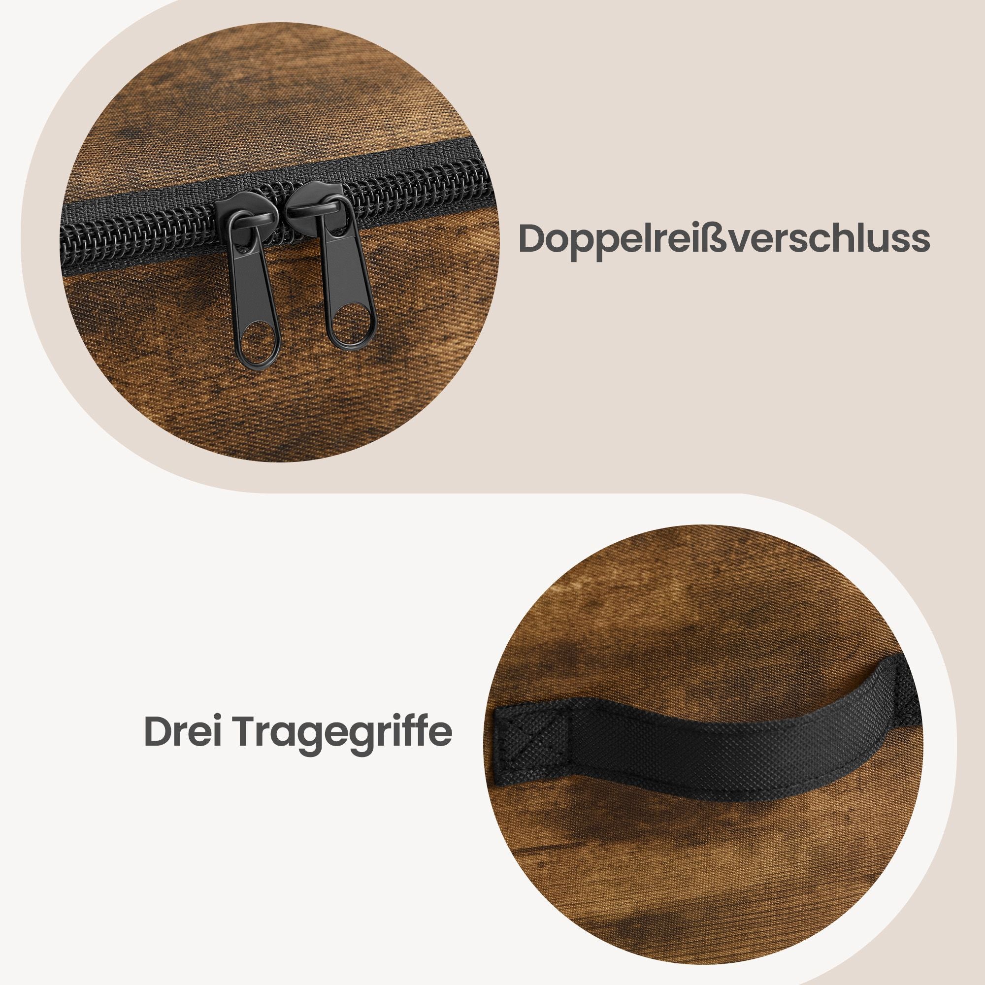 Opbergdozen - Set van 6 - Met Deksel - Opvouwbaar - Zwart