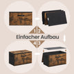 Opbergdozen - Set van 6 - Met Deksel - 40 x 30 cm - Zwart