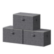 Opbergbox - Opvouwbaar met Handgrepen - Set van 3 - Grijs - 50 x 30 x 30 cm