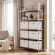Opbergdozen - Set van 3 - Met Deksel - Linnenlook - Beige