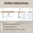 Rund – fällbord, balkongbord, fällbart trädgårdsbord för 4‑7 personer vitt – 163 x 80 x 75 cm