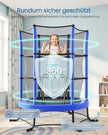 Kindertrampoline - 174 cm - Met Veiligheidsnet - Randbescherming - Blauw