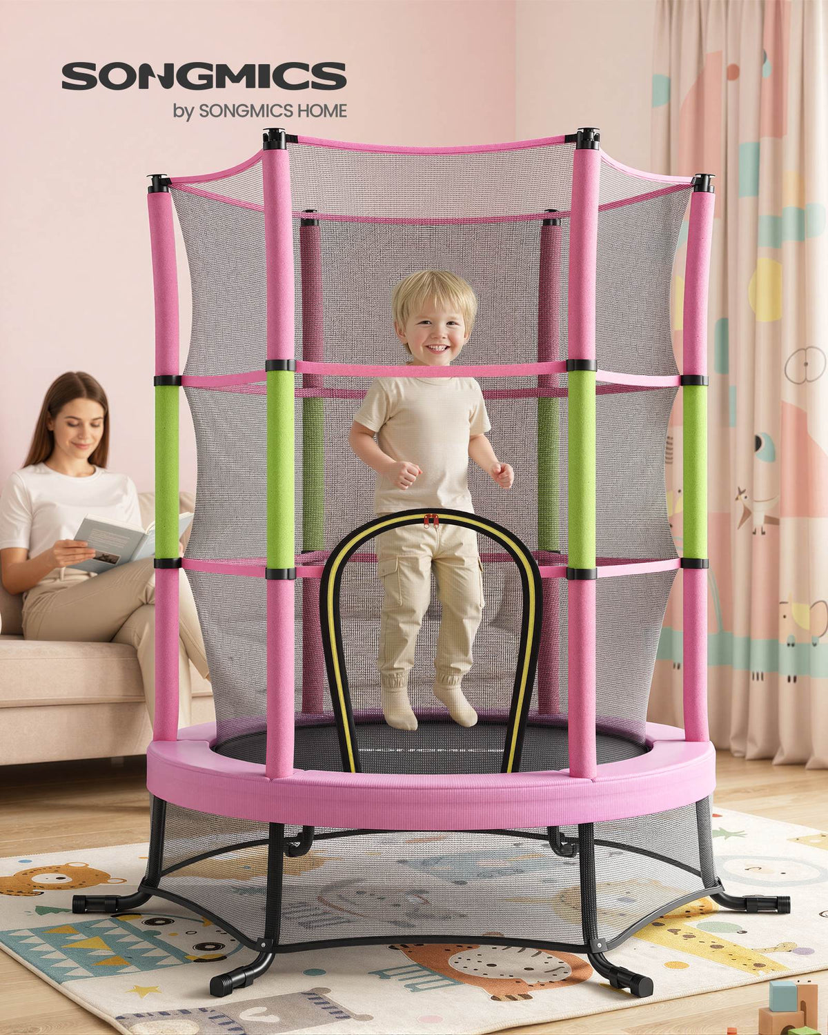 Mini Trampoline - With Handlebar - For Kids