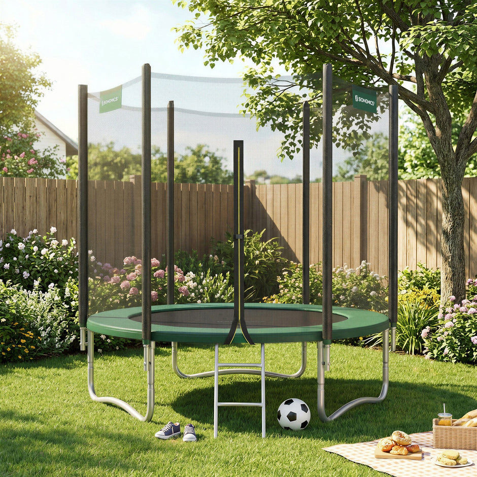 Tuintrampoline - 183 cm - Met Veiligheidsnet - Met Ladder - Blauw