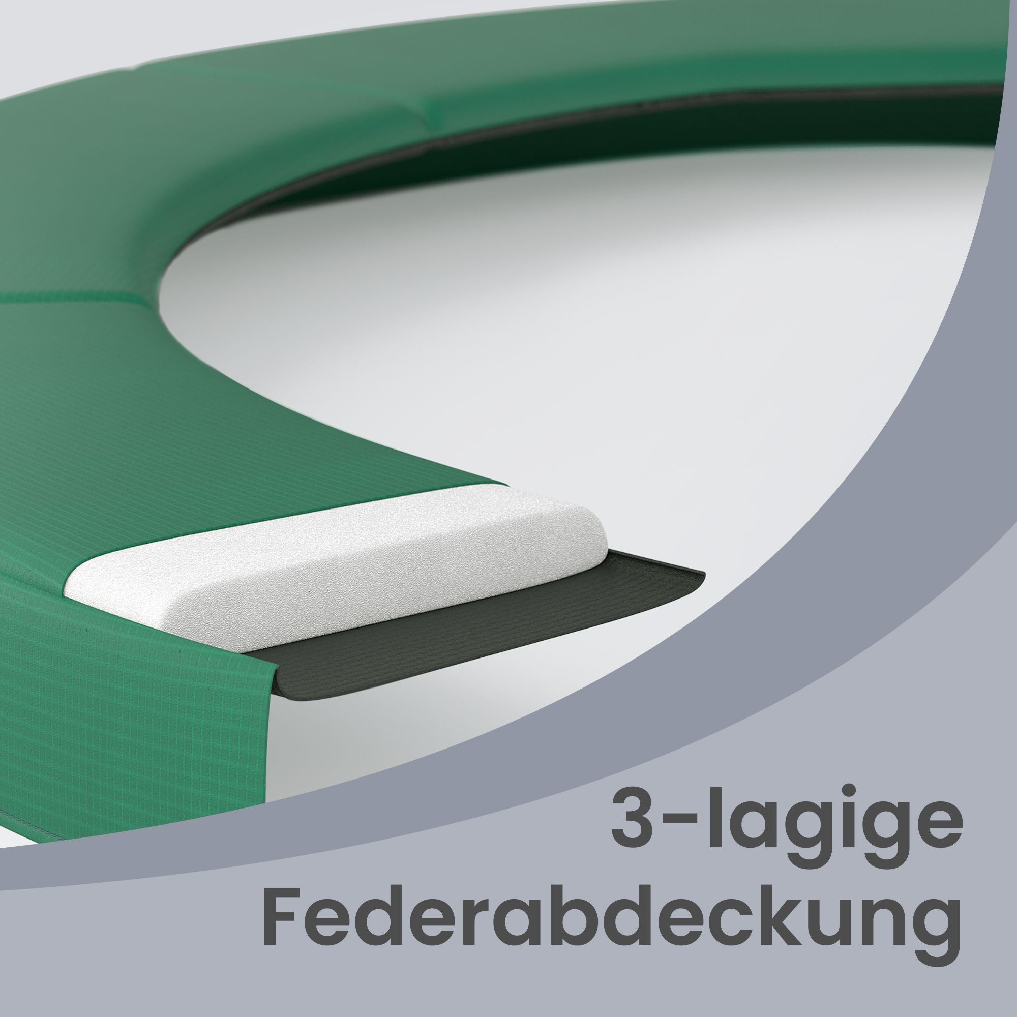 Tuintrampoline - 244 cm - Met Veiligheidsnet - Ladder - Zwart-Donkergroen