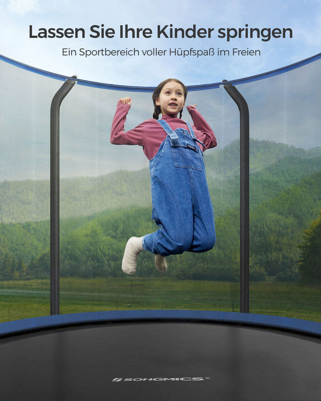 Trampolin - Ø 244 cm - med säkerhetsnät