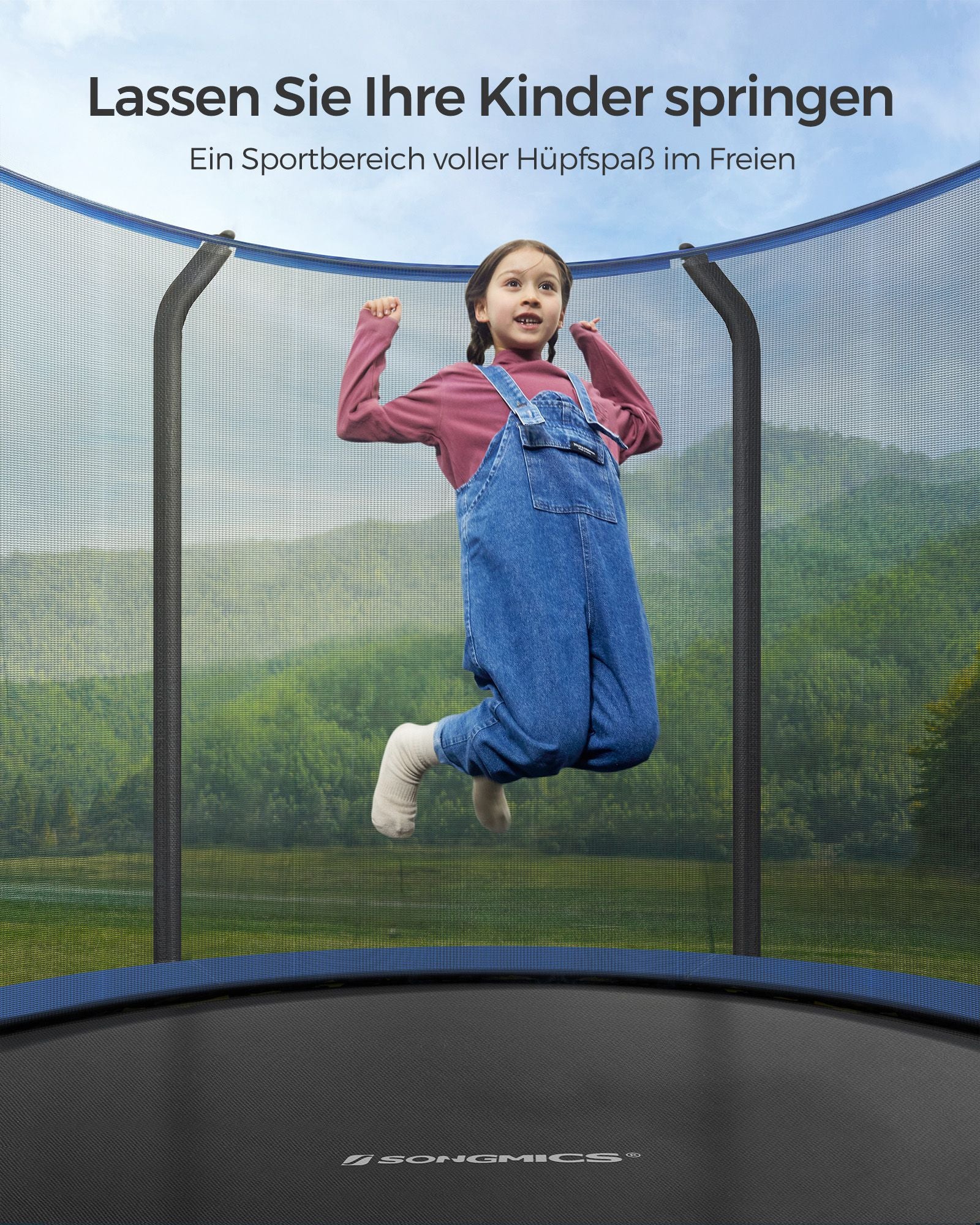 Trampolin - Ø 244 cm - med säkerhetsnät