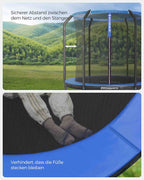 Trampolin - Ø 244 cm - med säkerhetsnät