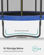 Trampolin - Ø 244 cm - med säkerhetsnät