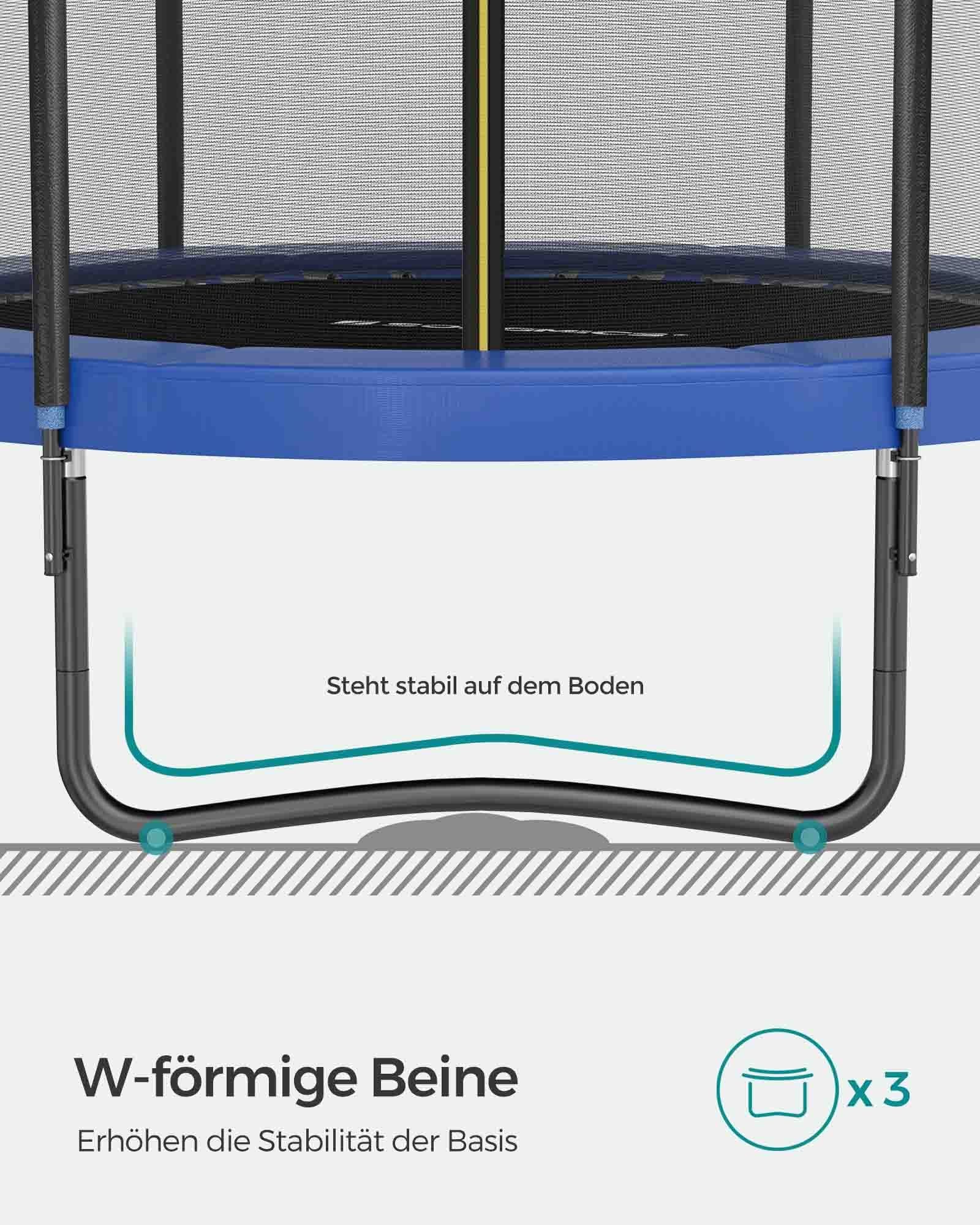 Trampolin - Ø 244 cm - med säkerhetsnät