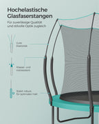 Trampolinsäkerhetsnät - med blixtlås - Ø 305 cm