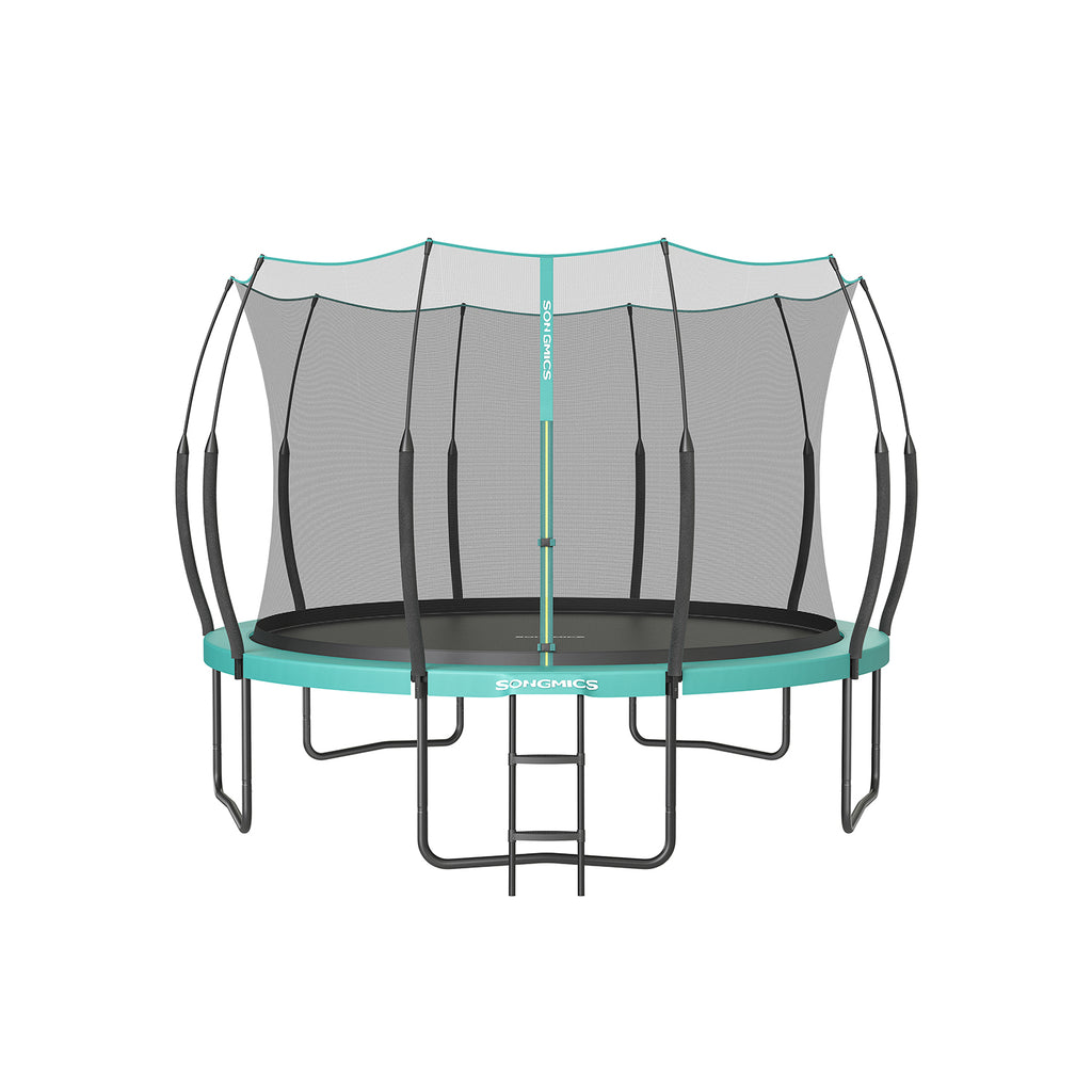Trampolin - Ø 366 cm - med blixtlås - havsblå