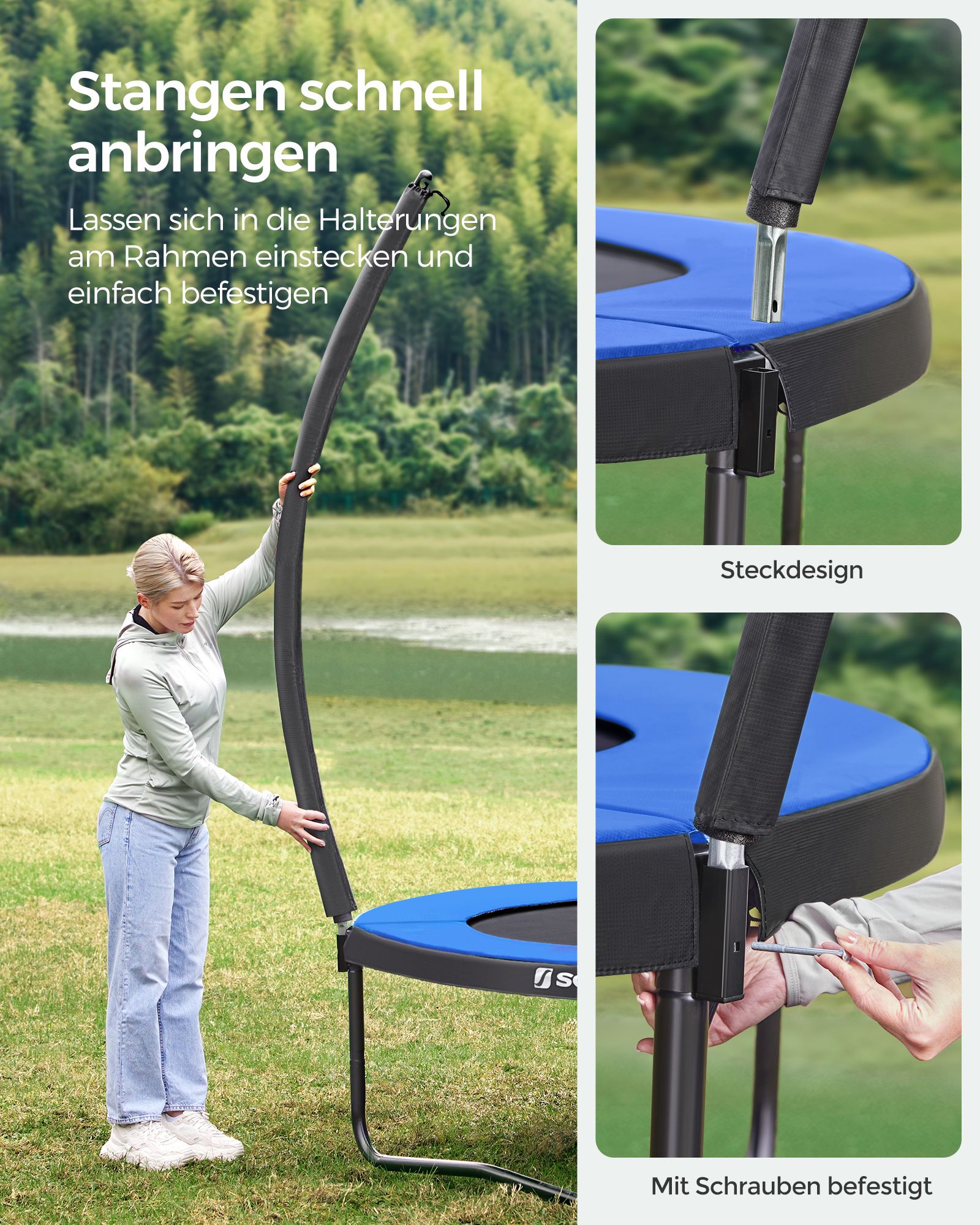 Garden Trampoline - med säkerhetsnät - Ø 366 cm