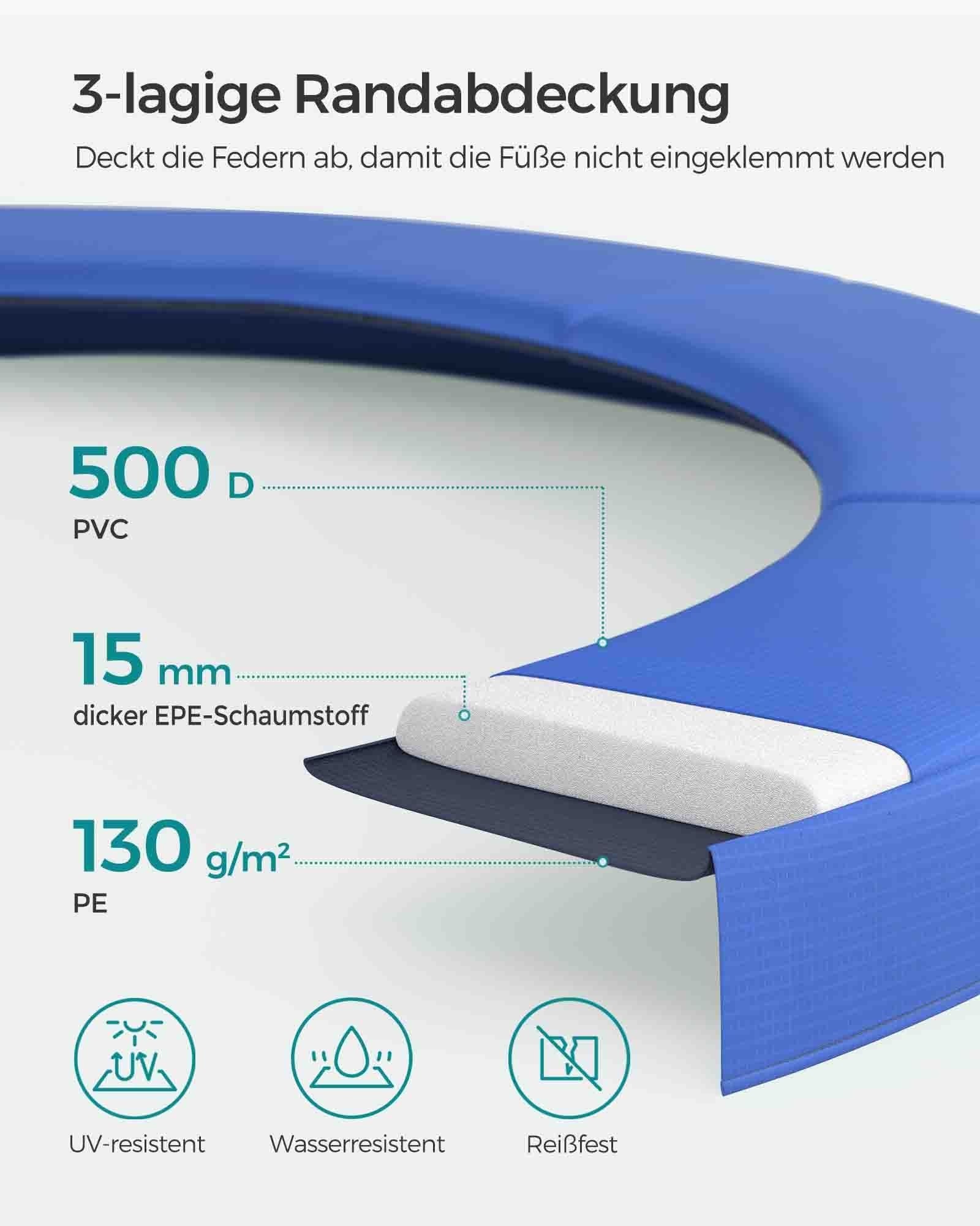 Garden Trampoline - med säkerhetsnät - Ø 366 cm