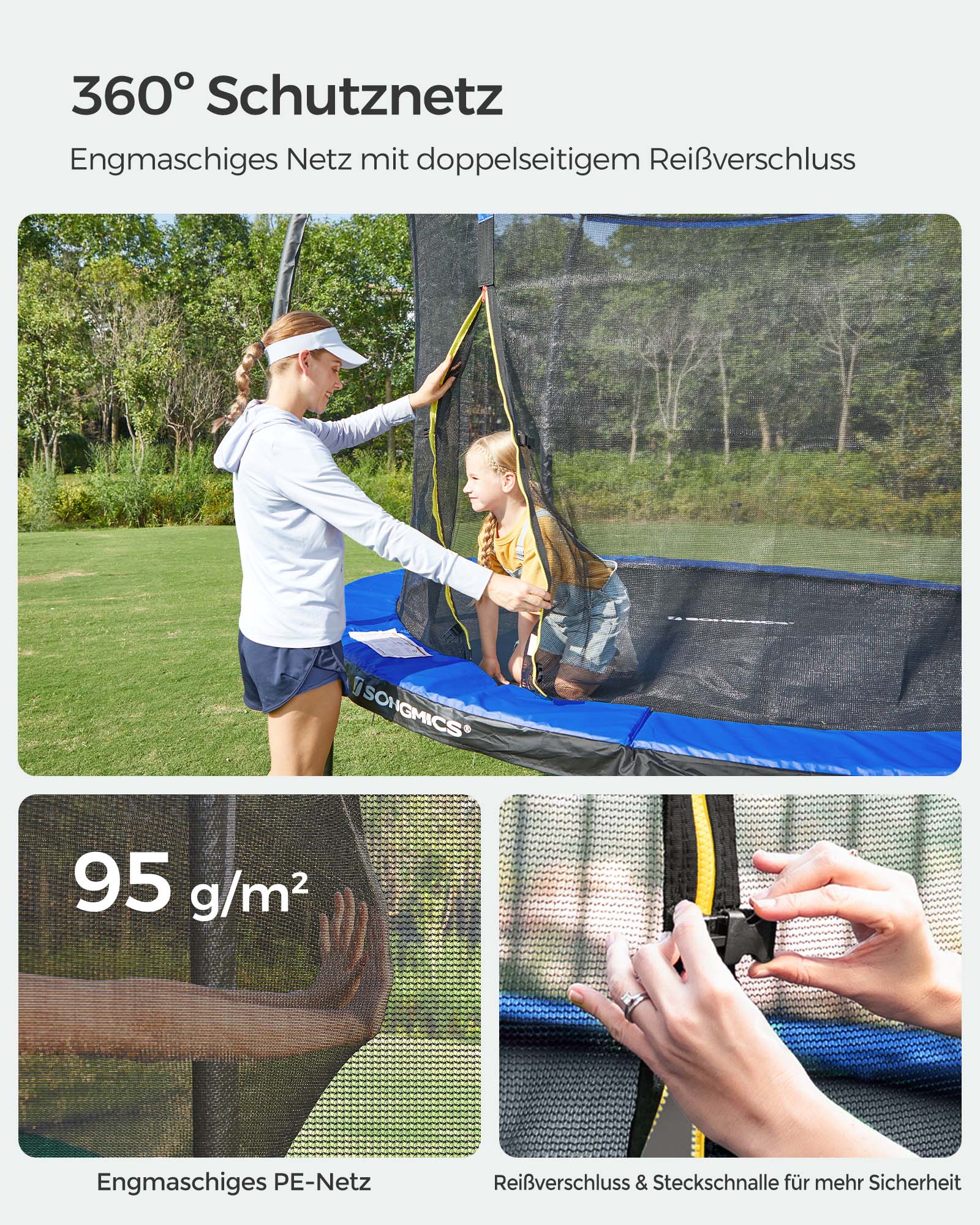 Garden Trampoline - med säkerhetsnät - Ø 366 cm