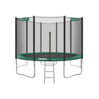 Trampolin - Round - Ø 427 cm - med stege och säkerhetsnät