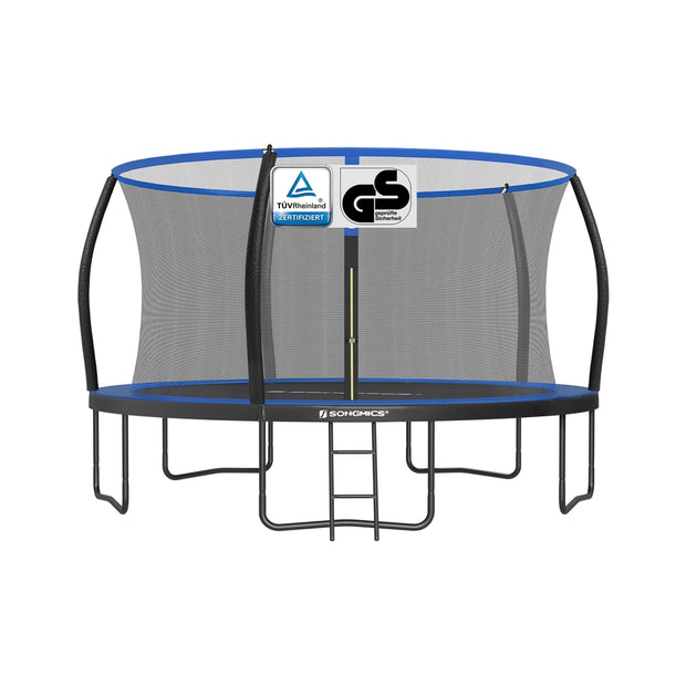 Tuintrampoline - 427 cm - Met Veiligheidsnet - Ladder - Zwart-Blauw