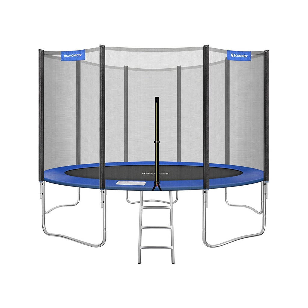 Trampolin - Round - Ø 427 cm - med stege och säkerhetsnät