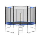 Trampolin - Round - Ø 427 cm - med stege och säkerhetsnät