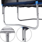 Trampolin - Round - Ø 427 cm - med stege och säkerhetsnät