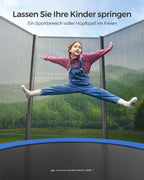 Trampolin - Ø 244 cm - svart/blå
