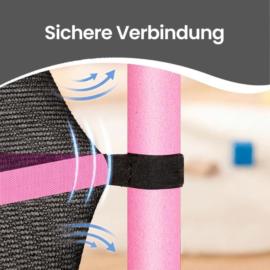 Kindertrampoline - 174 cm - Veiligheidsnet - Randbescherming - Roze