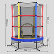 Kindertrampoline - 174 cm - Veiligheidsnet - Randbescherming - Meerkleurig