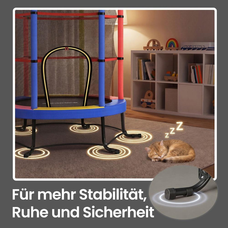 Kindertrampoline - 174 cm - Veiligheidsnet - Randbescherming - Meerkleurig