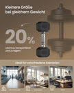 Hexagon Dumbbell – 15 kg – Gietijzer – Antislip Handvat – Zwart
