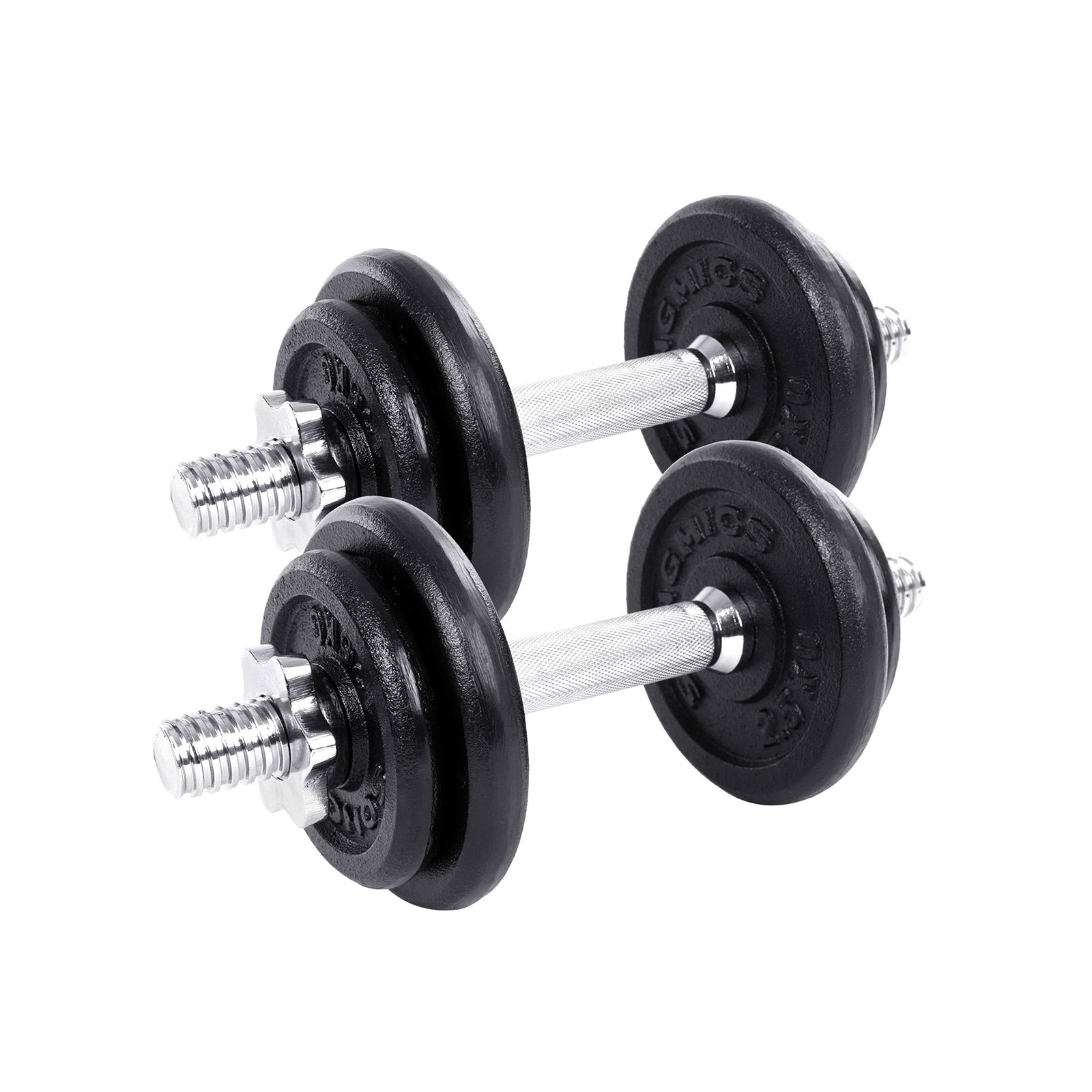 Halkerset - Justerbar hantel- och skivstångsuppsättning - Fitness Halter Set - med Halter Rang