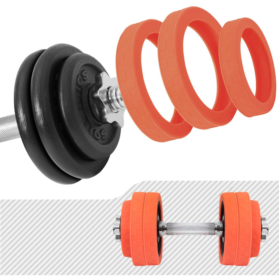 Justerbart hantelset – 25 kg – Orange