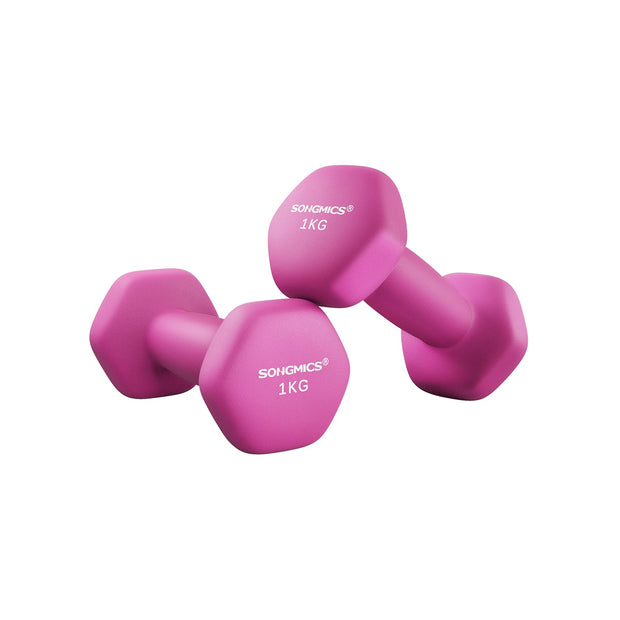Hantelset – Ergonomiskt grepp – Rosa