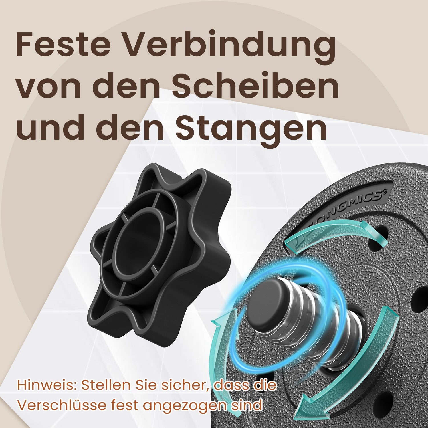2-i-1 halter set-höljer med stålanslutningsrör, 2 x 10 kg, bläcksvart