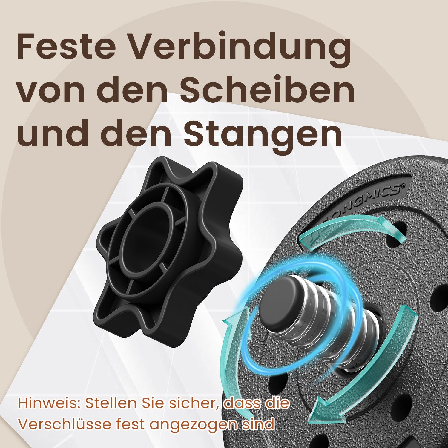 2-i-1 halter set-höljer med stålanslutningsrör, 2 x 15 kg, bläcksvart