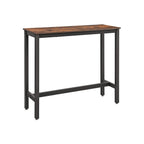 Barbord - smalt köksbord - 120 x 40 x 100 cm - rektangulär - brun/svart