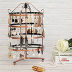 Smyckesställ - 4 -skiktstandard - smycken rack - kopparfärg