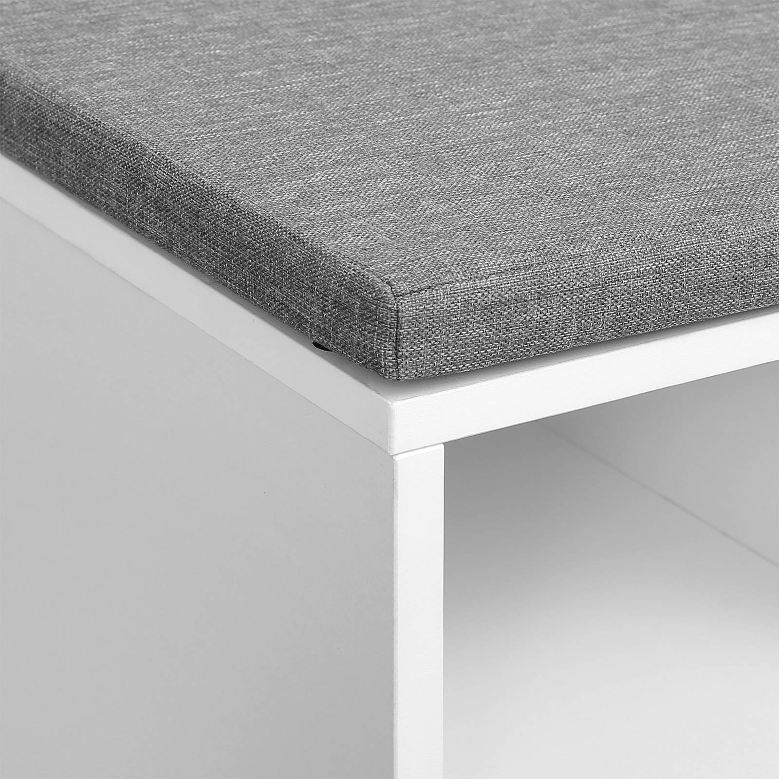 Shoe Bank - Shoe Rack med låda och öppna fack - vitt