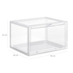 Shoe Box - Uppsättning av 3 - Stackbara arrangörer - Transparent dörr - Plast