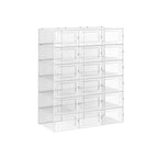 Skoboxar - Skor lagringslådor - uppsättning av 18 - transparent plast
