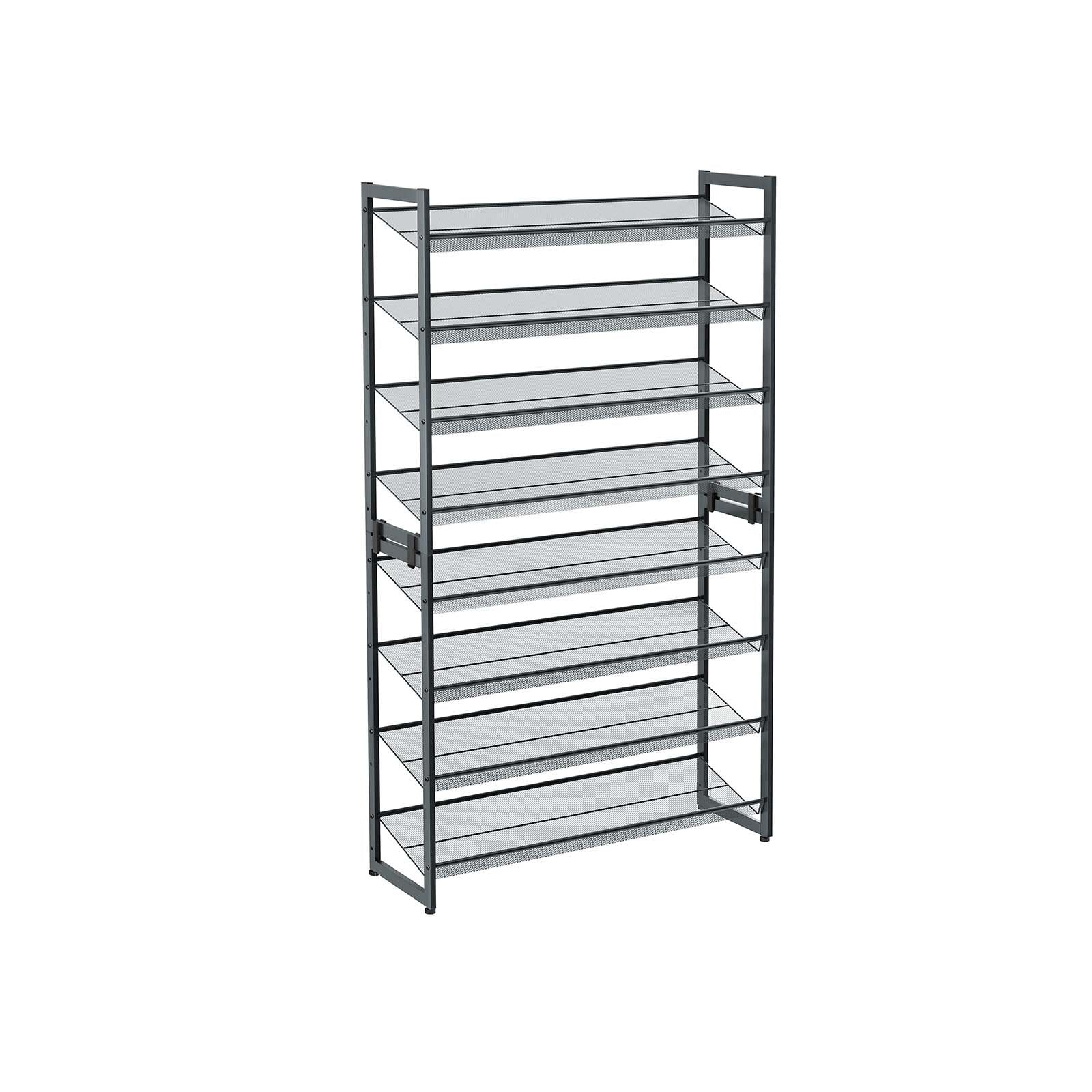 Shoe Rack - 8 nivåer - Stapelbar skoförvaring - 2 x 4 nivåer