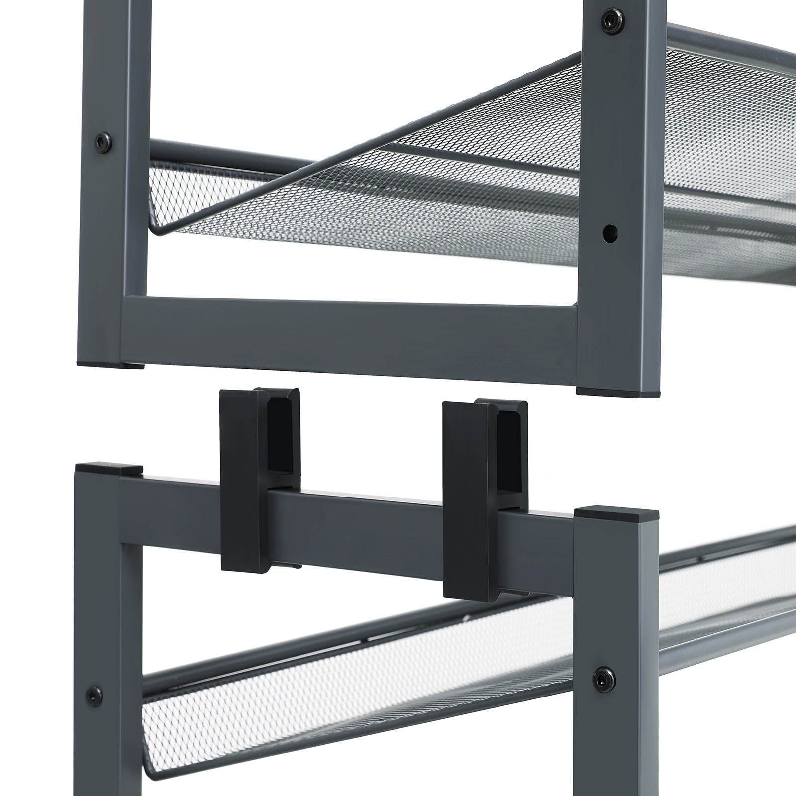 Shoe Rack - 8 nivåer - Stapelbar skoförvaring - 2 x 4 nivåer