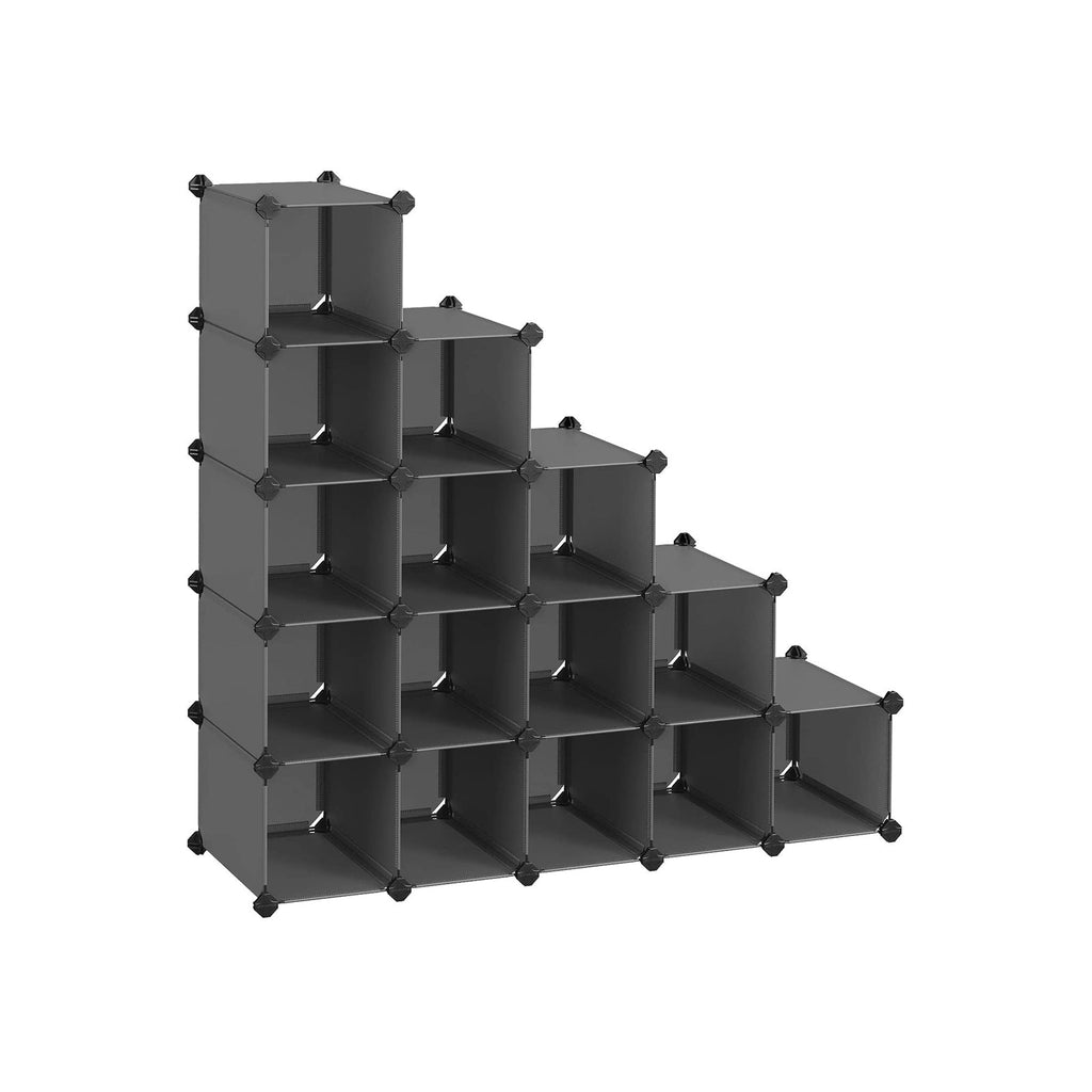 Shoe Rack - plast - med 15 fack - skoförvaring - vit
