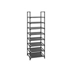 Shoe Rack - med 8 hyllor - Standing Metal Rack - Svart