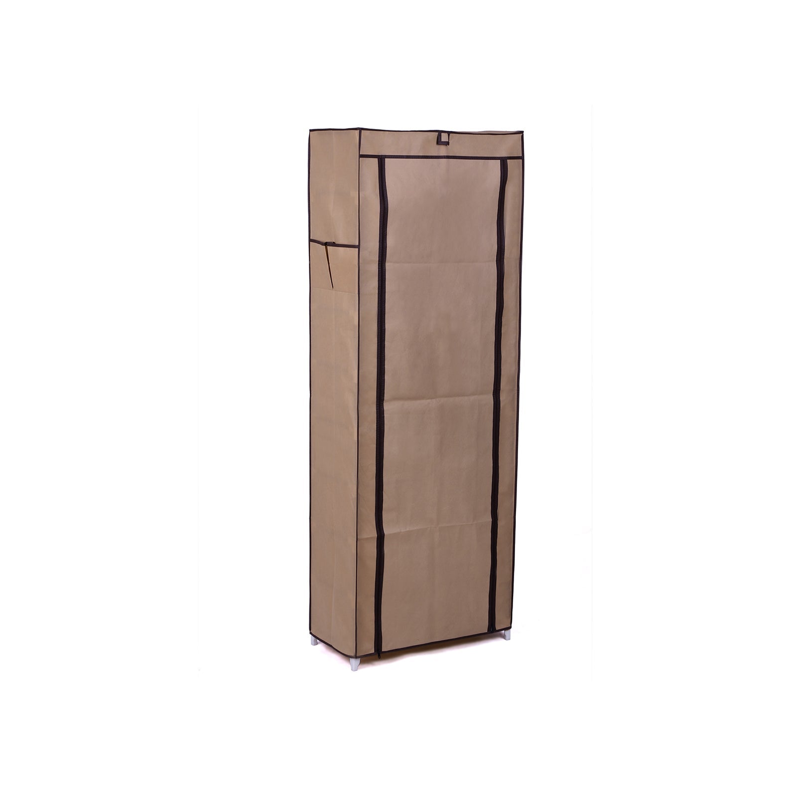 Skoskåp - skosställ med 10 lager - för ca. 27 par skor - dammtät - grå