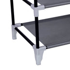 Skoskåp - skosställ med 10 lager - för ca. 27 par skor - dammtät - grå