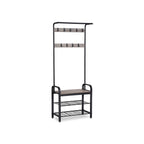 Coat Rack - Shoe Rack - med 9 krokar - Industriell design