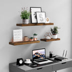 Floating Plank - Wood Look - 60 x 20 x 3,8 cm - Brunt
