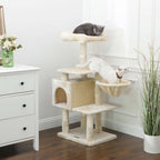 Scratching Post - med solstol - 110 cm - beige