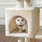 Scratching Post - med solstol - 110 cm - beige